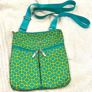 Teal and Gold Mosaic Pattern Baggallini Bag/Purse